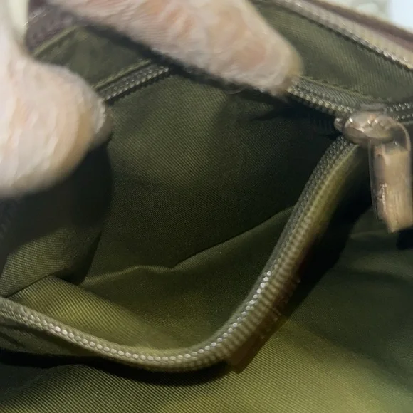 Salvatore Ferragamo Gancini Shoulder Bag/Brown Monogram Canvas/Authentic bag - Picture 12 of 16